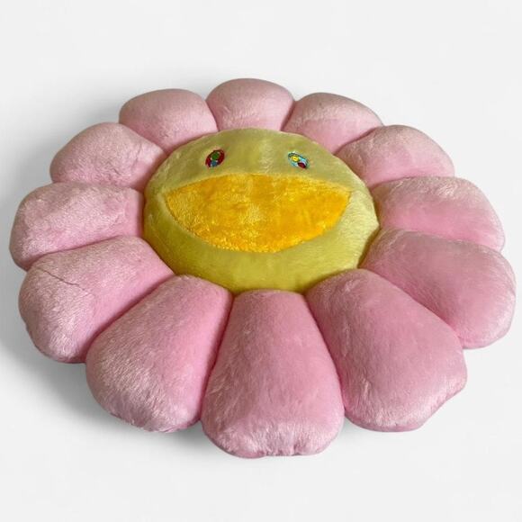 Takashi Murakami Flower Plush 40CM Light Pink/Yellow - Picture 3 of 4
